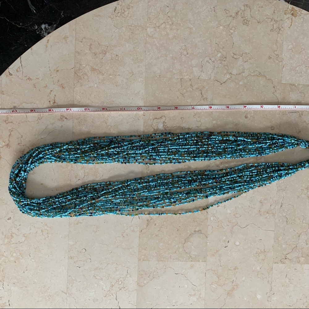 Turquoise Beaded Statement Necklace - image 6